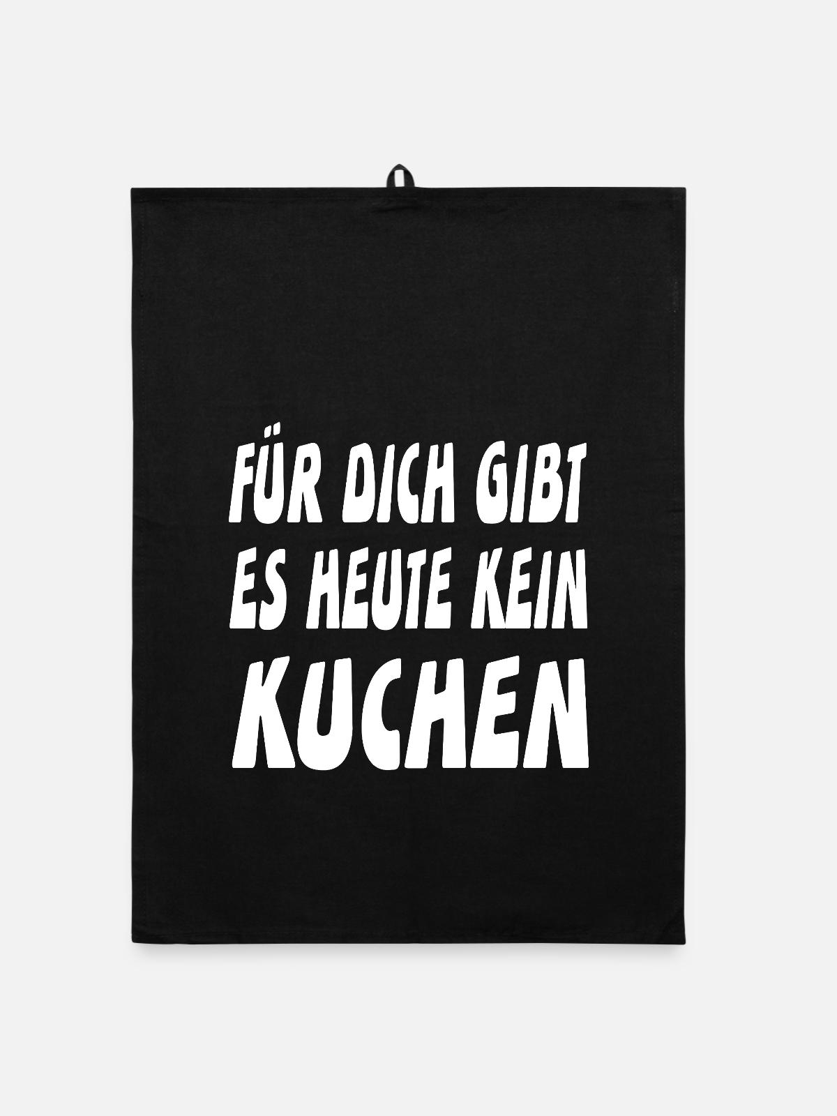 Kuchen - Organic Geschirrtuch - Schwarz - Vorne