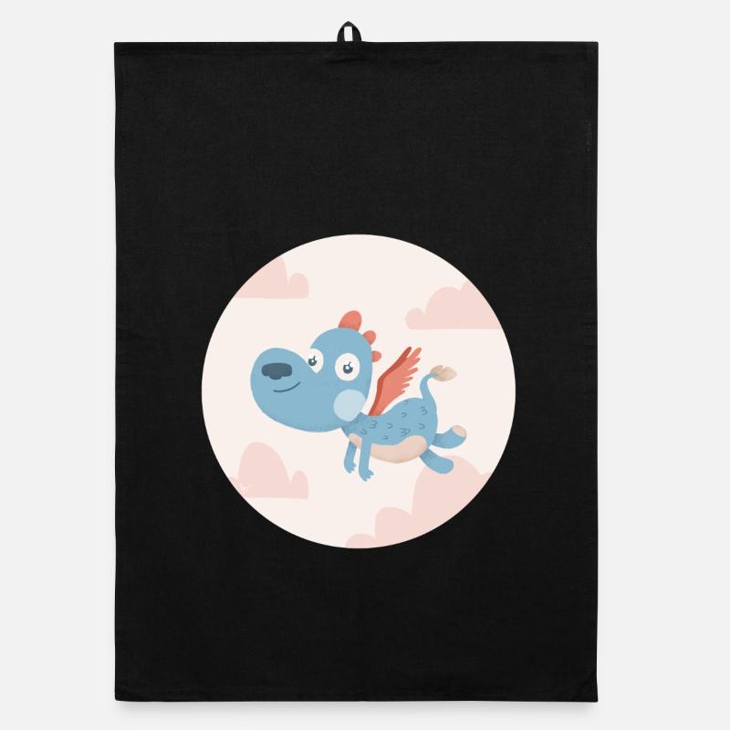 Blauer Drache Organic Geschirrtuch