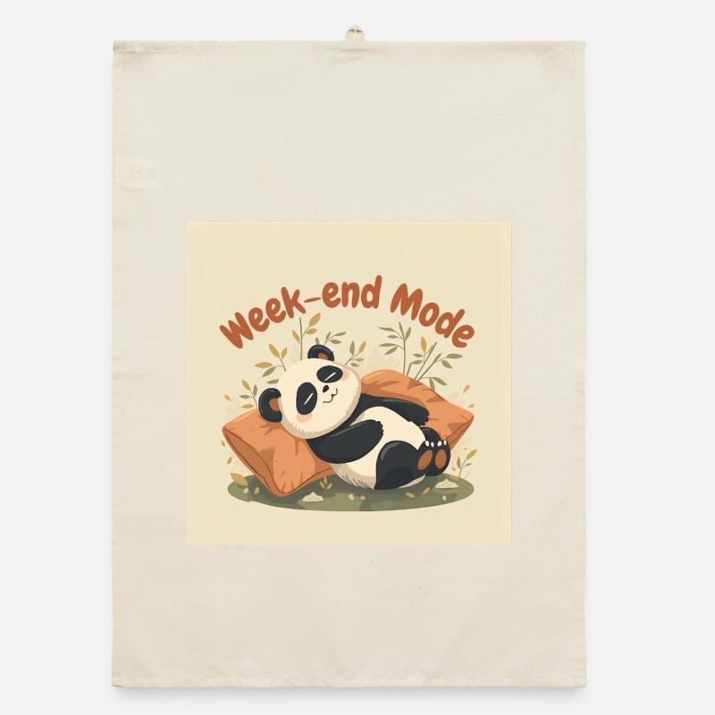 Panda Weekend Relaxed Mode Organic dish towel