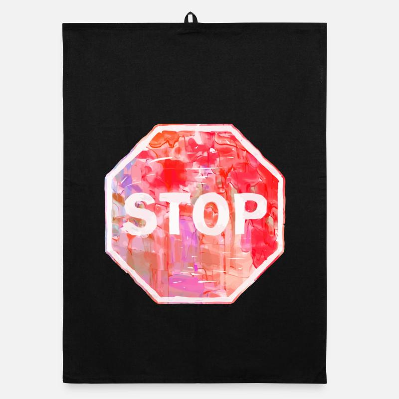 Panneau stop grunge Torchon bio