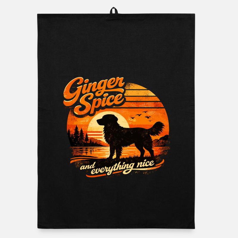 Toller Retro 70s: Ginger Spice & Everything Nice Organic Geschirrtuch