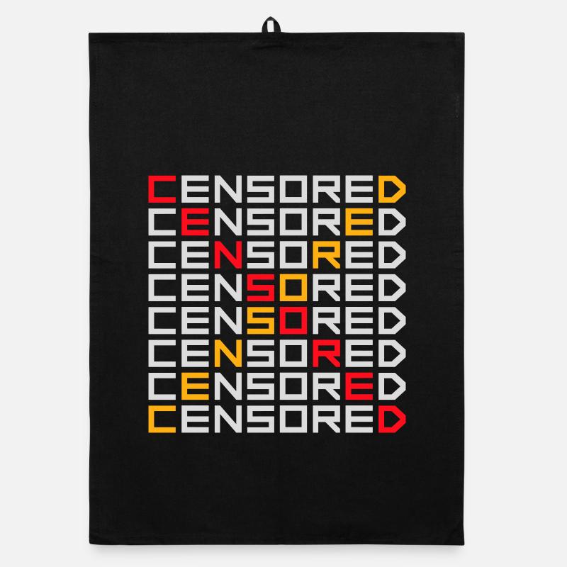 Censored Funny Statement Freedom Logo Organic dish towel