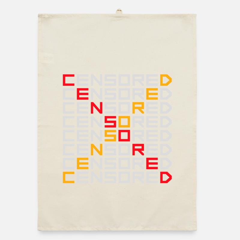 Censored Funny Statement Freedom Logo Organic dish towel