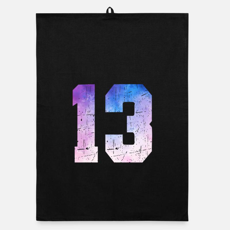 numéro 13 – Cadeau anniversaire 13 ans Torchon bio