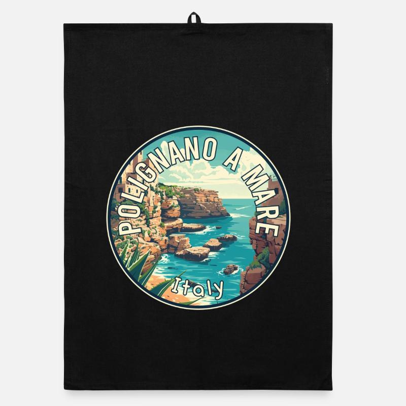 Experience Coastal Splendor Polignano a Mare Italy Organic dish towel