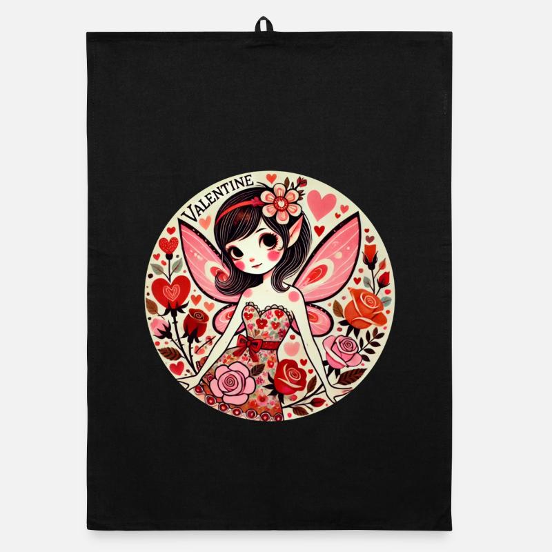 Fée de la Saint-Valentin Fleur Torchon bio