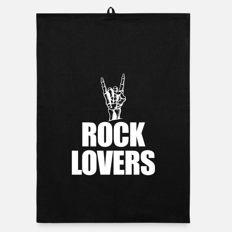 Rock Lovers Handzeichen Organic Geschirrtuch