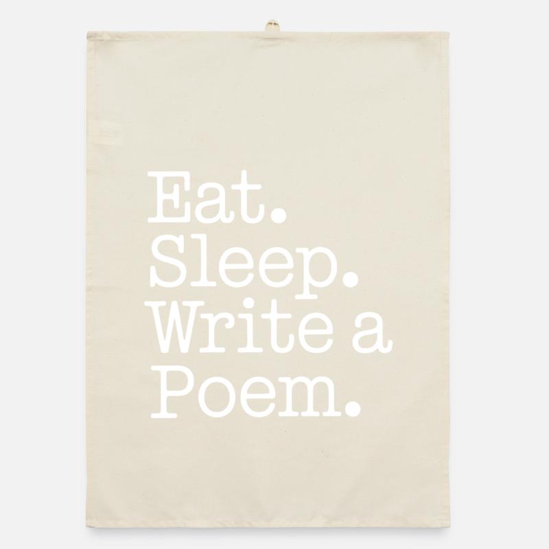 Eat Sleep Write a Poem Organic dish towel