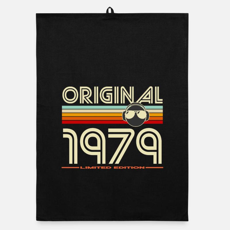 Original 1979 Retro Stripes Tee - Torchon bio - noir
