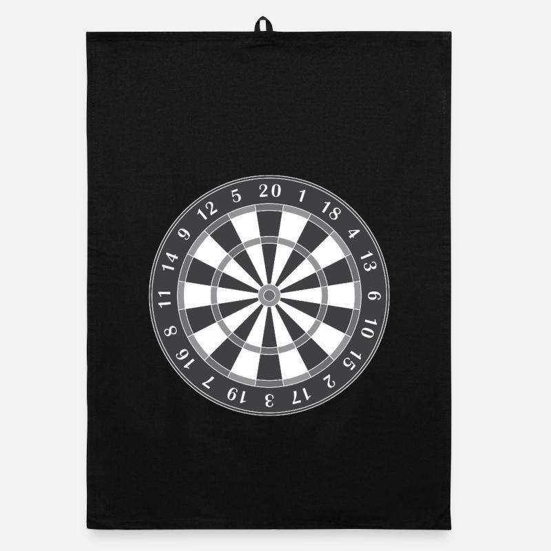 dartboard - Organic dish towel - black