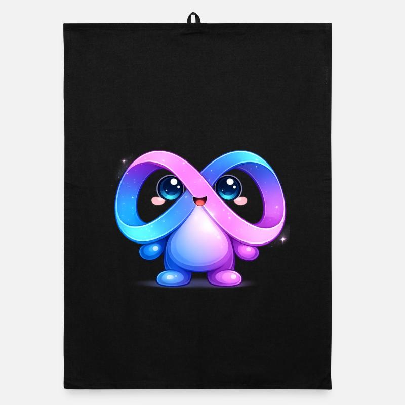 Niedlicher Meta-Infinity-Maskottchen-Aufkleber Organic Geschirrtuch