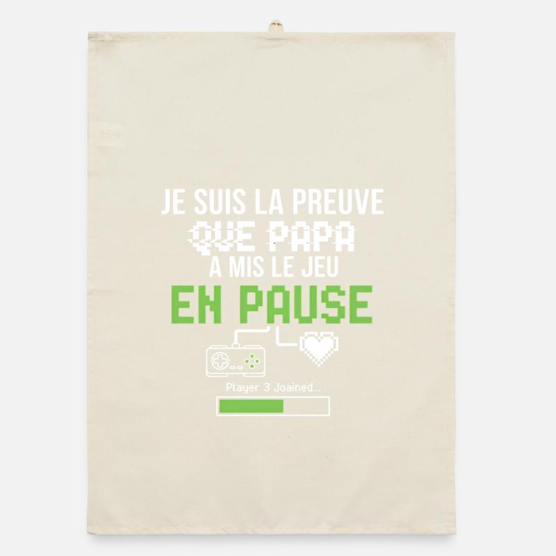 Pause Pixel Vert – Jeu Retro Torchon bio