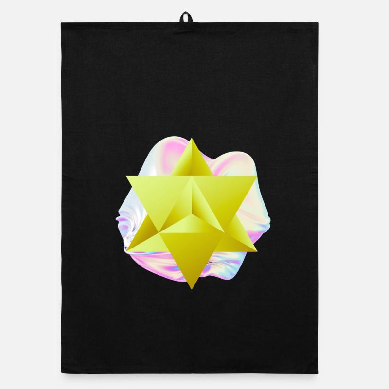 Surrealer Merkaba-Stern Organic Geschirrtuch