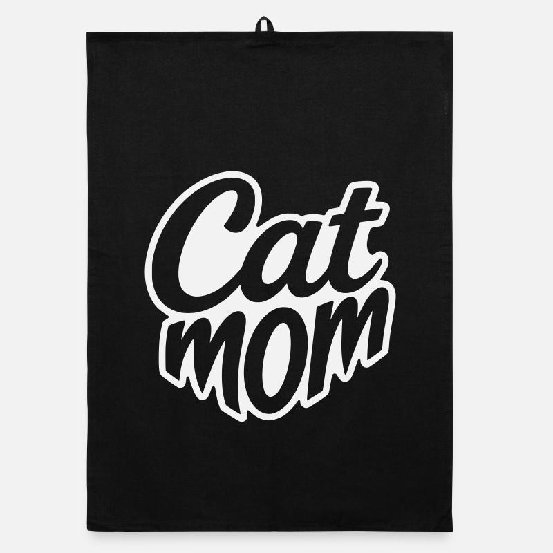 Maman chat, Lettrage maman chat, Torchon bio