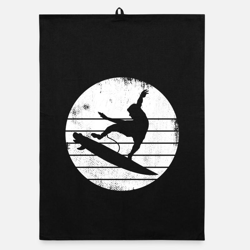 Surfer Design Organic Geschirrtuch