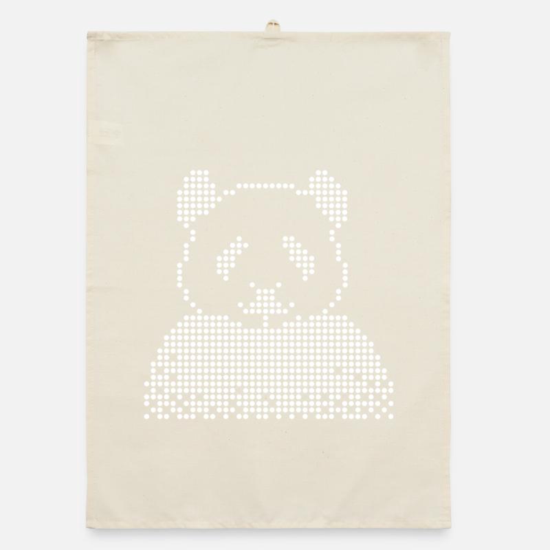 Panda Dot Art Tee Organic Geschirrtuch