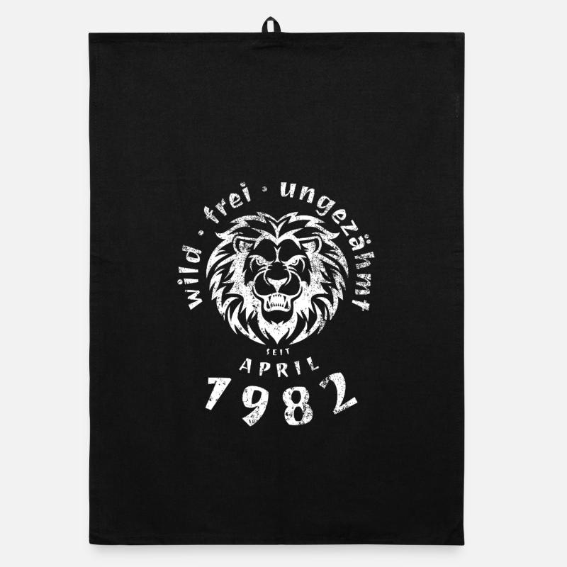 44. Geburtstag Wild, frei, ungezähmt seit 04/1982 Organic Geschirrtuch