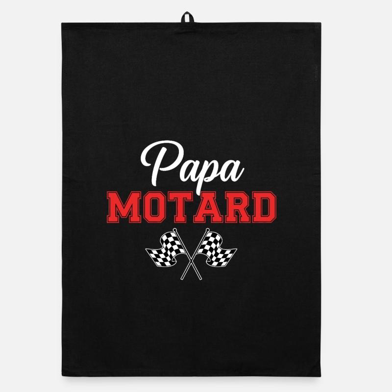 Biker-Geschenkidee PAPA BIKER Organic Geschirrtuch