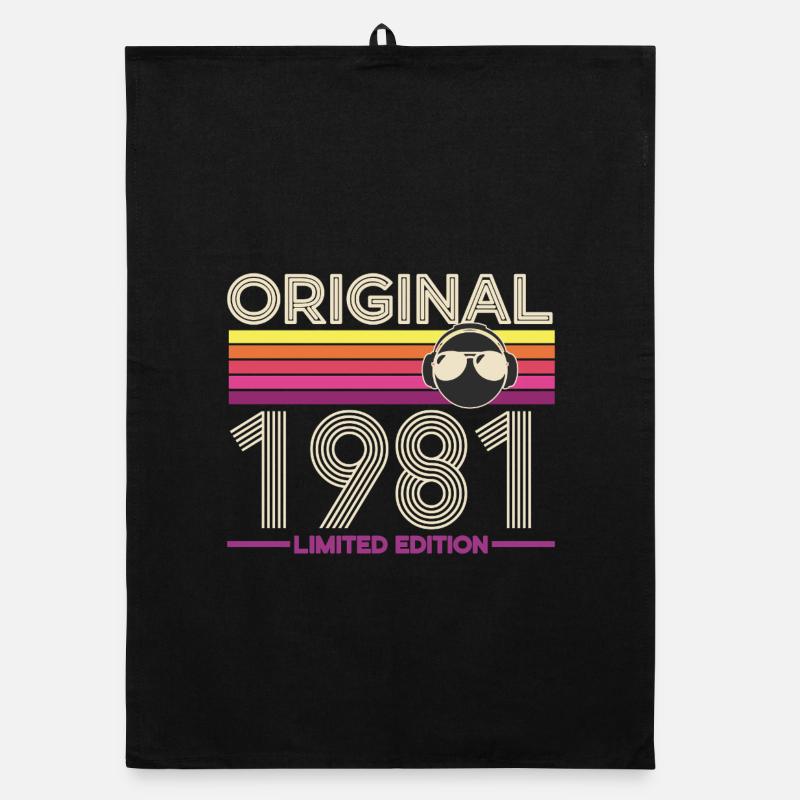 Originale Retro Limited Edition von 1981 Organic Geschirrtuch