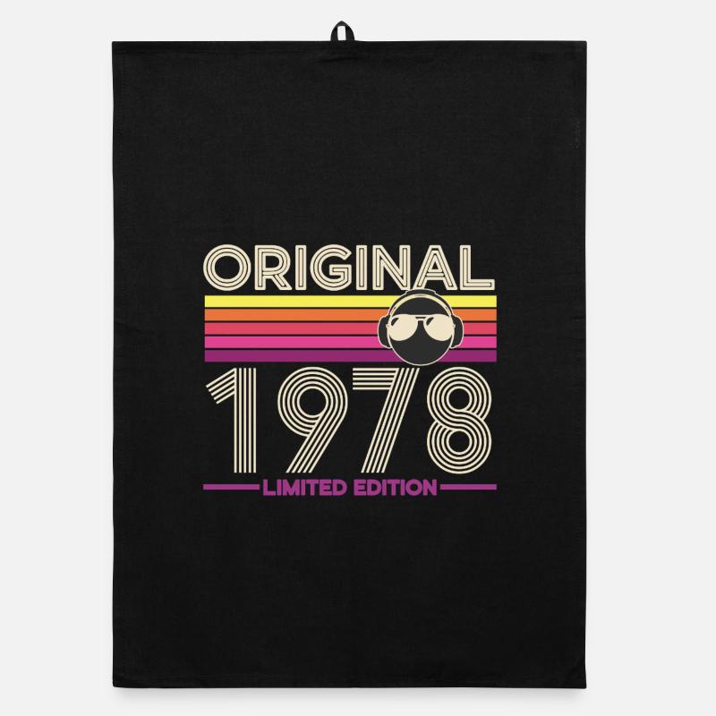 Originale Retro Limited Edition von 1978 Organic Geschirrtuch