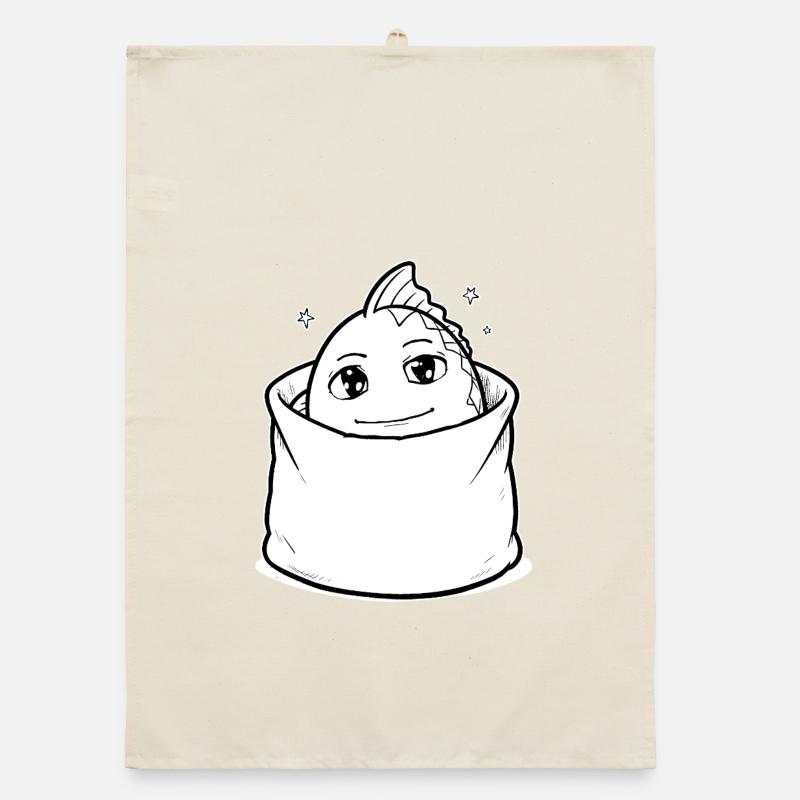 Fisch Tier Tasche Organic Geschirrtuch