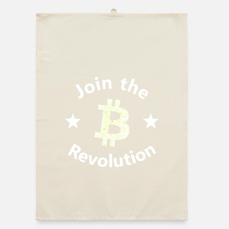 Bitcoin Revolt Circle Organic dish towel
