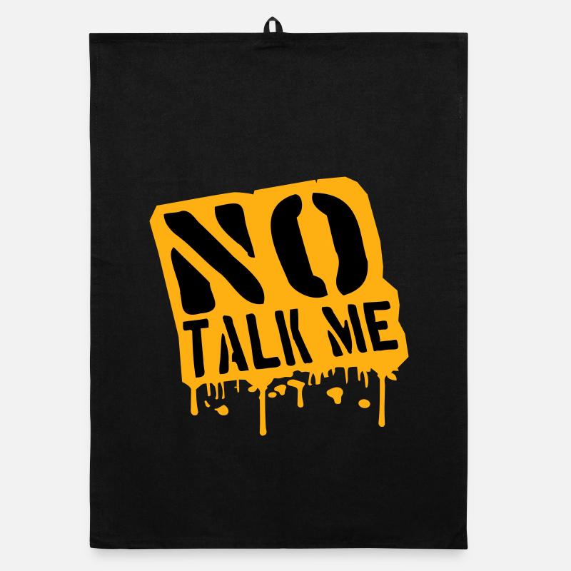No Talk Me Funny Antisocial Introvert Saying Organic dish towel