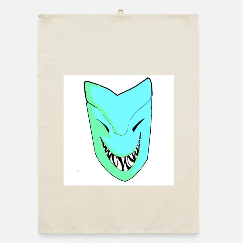 Smiling mask in gradient Organic dish towel