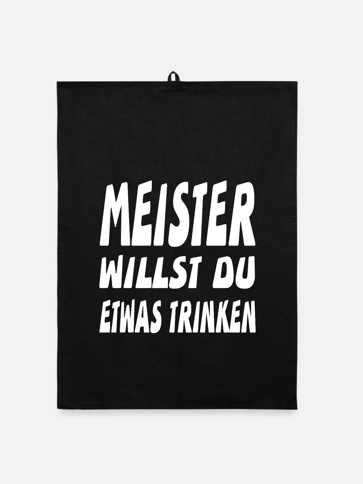 Meister - Organic Geschirrtuch - Schwarz - Vorne
