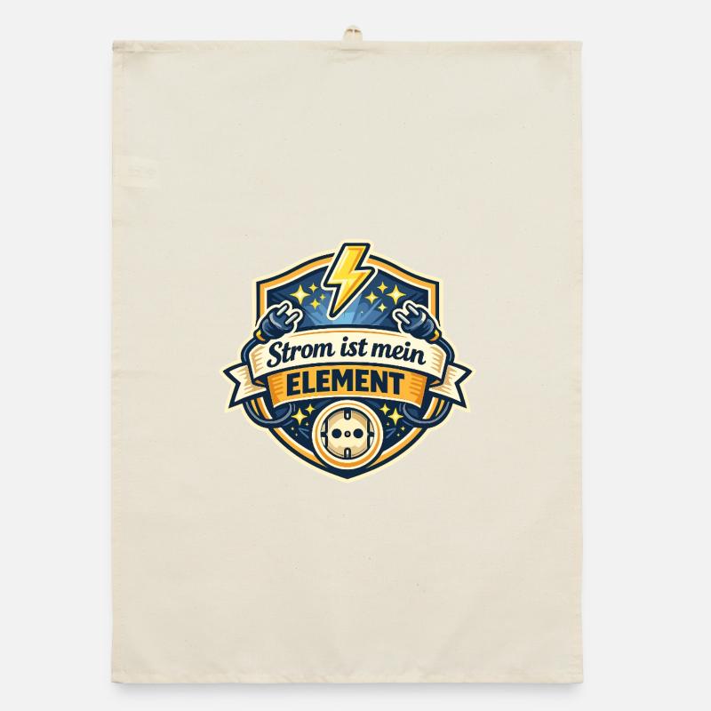 Strom ist mein Element Organic Geschirrtuch