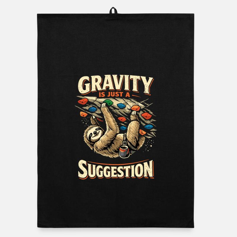 Sloth Bouldering: Gravity Is Just A Suggestion Organic dish towel