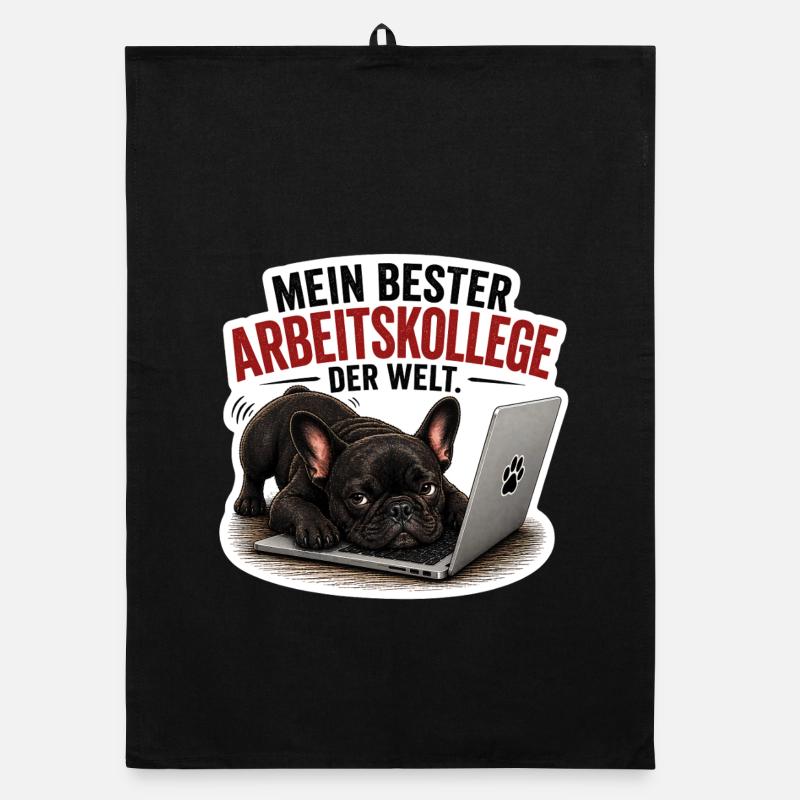 Frenchie – Bester Arbeitskollege der Welt Organic Geschirrtuch