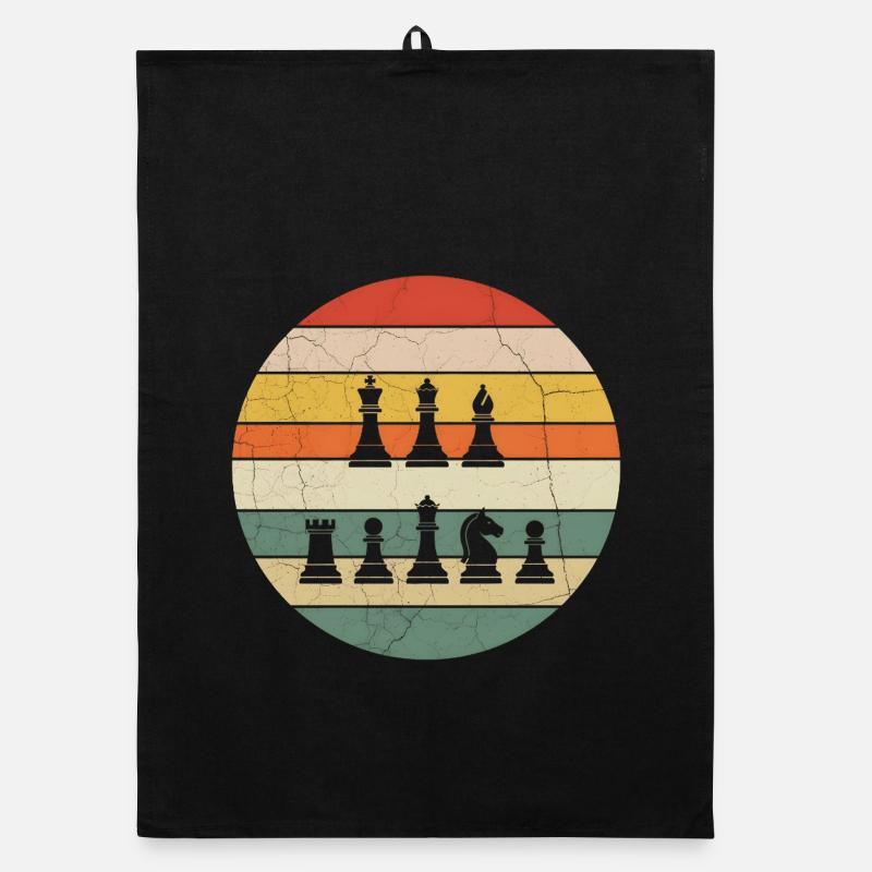 Chess Player Humor Chess Gift Organic dish towel