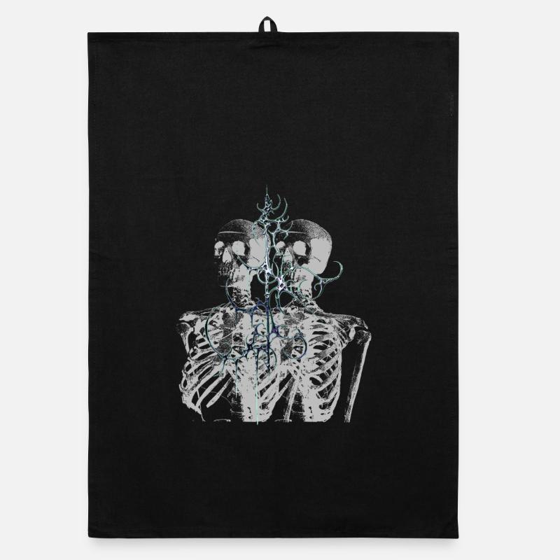 Conception esthétique de glitch skeleton melt Torchon bio