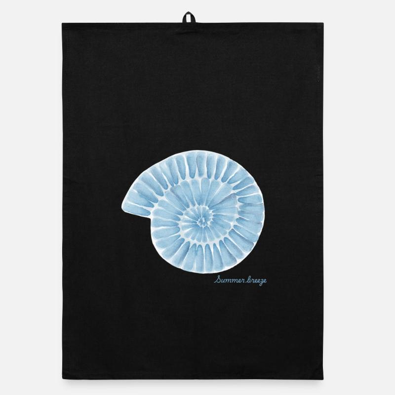 Spiralschale Blau – Sommerbrise Organic Geschirrtuch