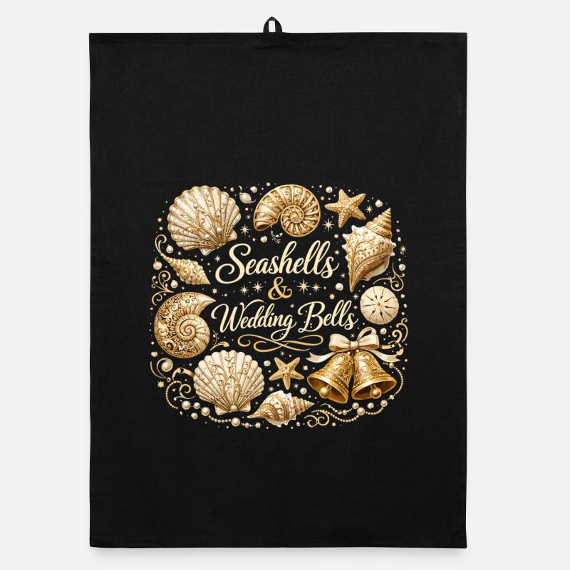 Seashells & Wedding Bells – Maritimer JGA Organic Geschirrtuch