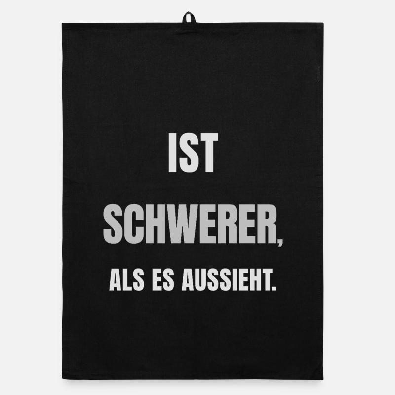 IST SCHWERER, ALS ES AUSSIEHT. – Helles Design Organic Geschirrtuch