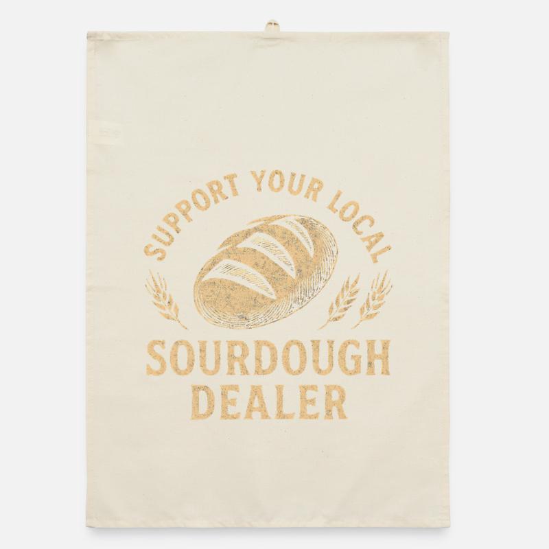 Backen Bäcker Bäckerin Sauerteig Brot Geschenkidee Organic Geschirrtuch