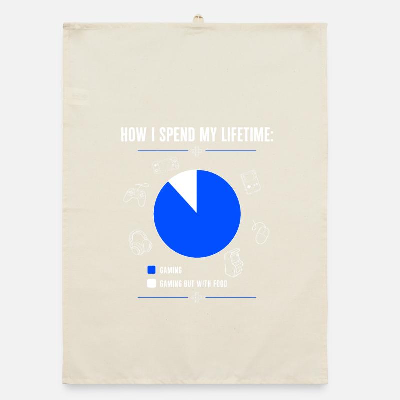 Gaming How I Spend My Time - Gift Idea Organic dish towel