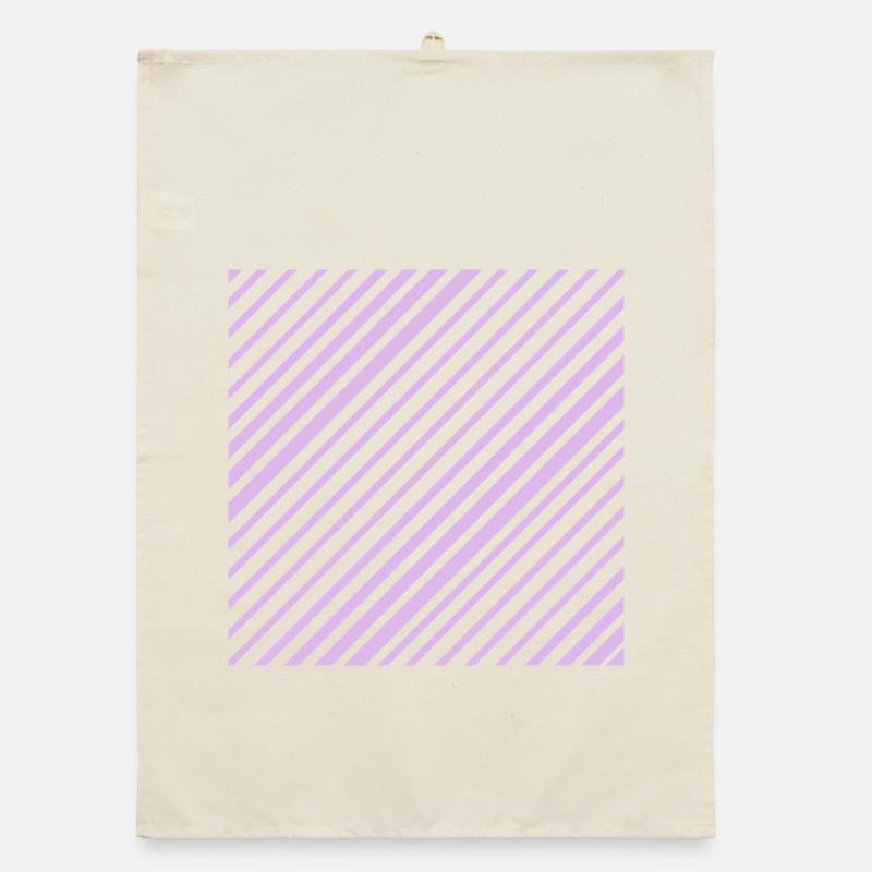 Graphic lines with diagonal stripes L lilac Organic dish towel
