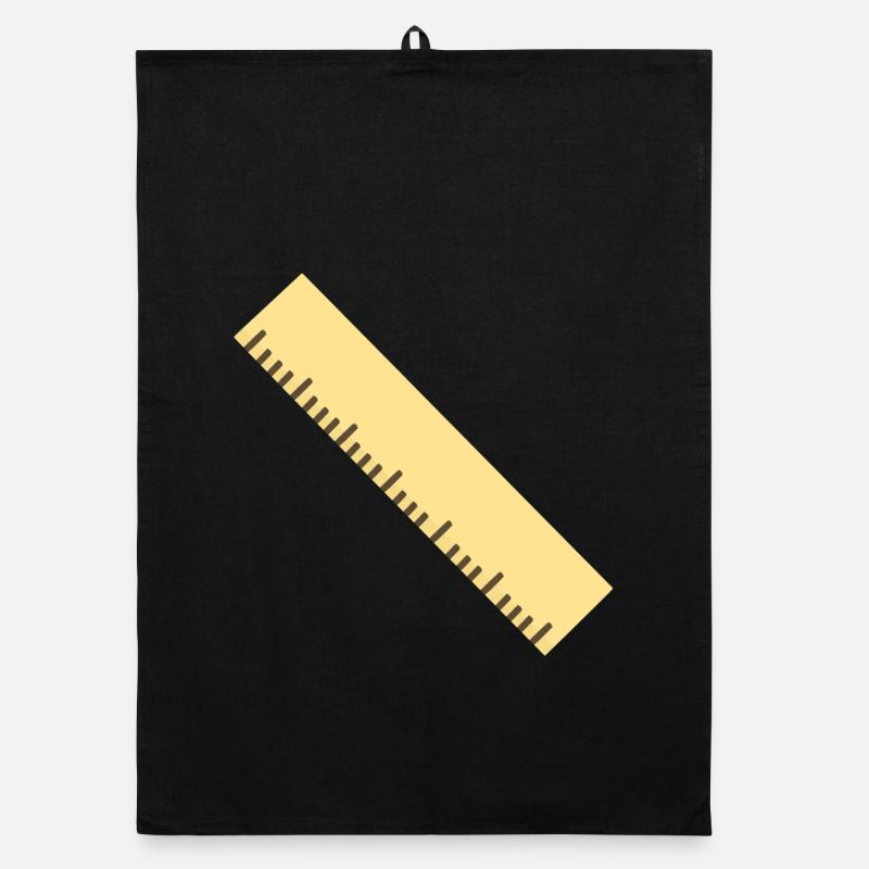Diagonal Ruler Line Art Organic dish towel