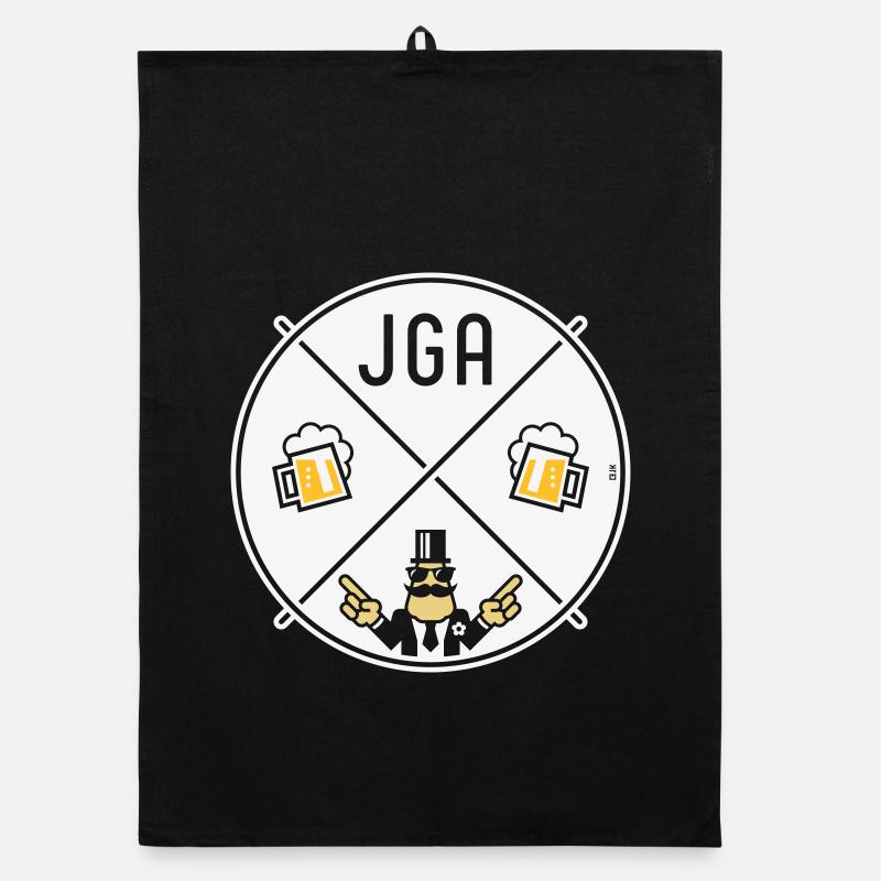 Signe de main du marié Signe de bière Symbole NEG 3C Torchon bio