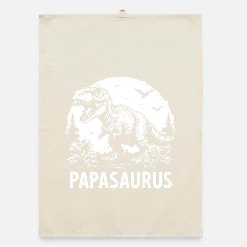 Papasaurus Strong Dad GiftT-Rex Dad Cool Organic dish towel