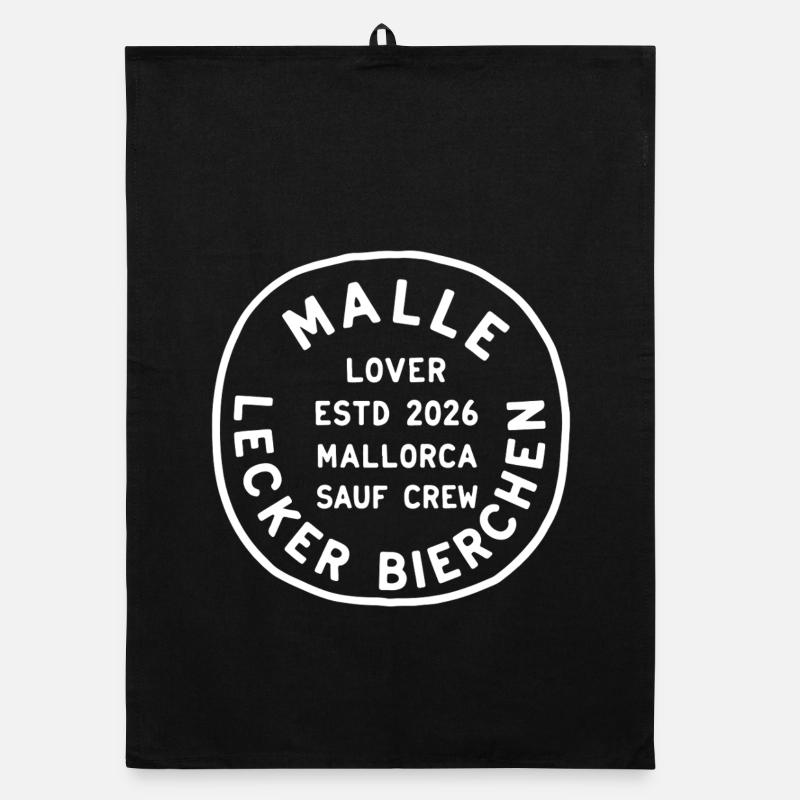 Malle 2026 Lecker Bierchen Organic Geschirrtuch