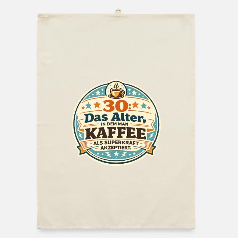 30 Das Alter Kaffee Superkraft Organic Geschirrtuch