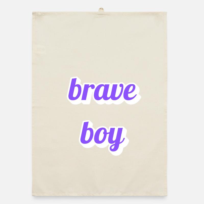 Lettrage Brave Boy Torchon bio