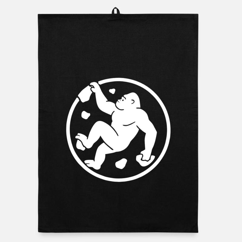 Gorilla Bouldering: Minimalist Badge Logo Organic dish towel