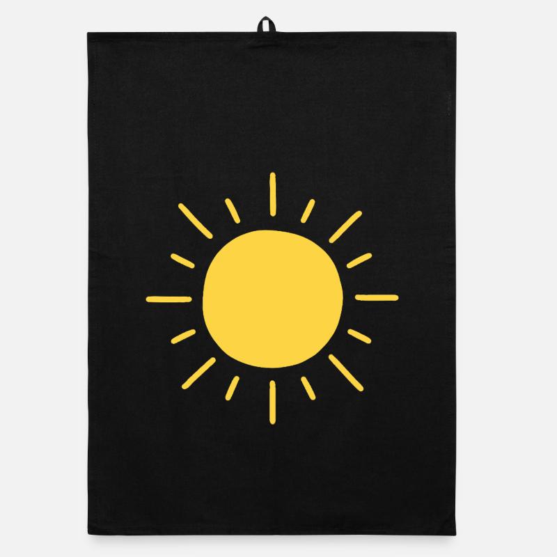 Minimalist sun Organic dish towel