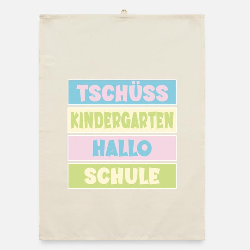 Abschied Kindergarten Einschulung Organic Geschirrtuch