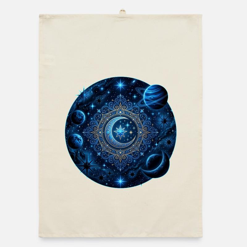 Space Planets Galaxies Stars Moons Organic dish towel